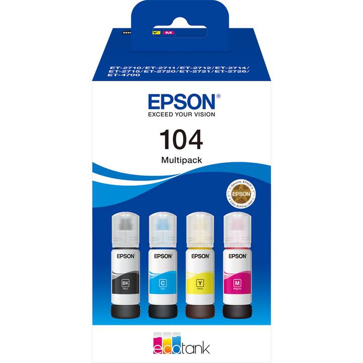 EPSON 104 (Jaune, Noir, Magenta, Cyan, Multipack)