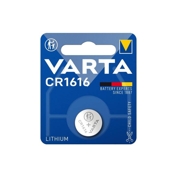 VARTA Batterie (CR1616, Universel, 1 pièce)