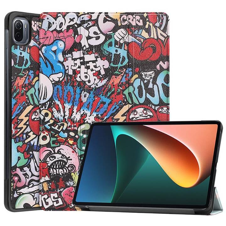 EG Coque arrière pour Xiaomi Pad 5 et Pad 5 Pro - Graffiti - multicolore