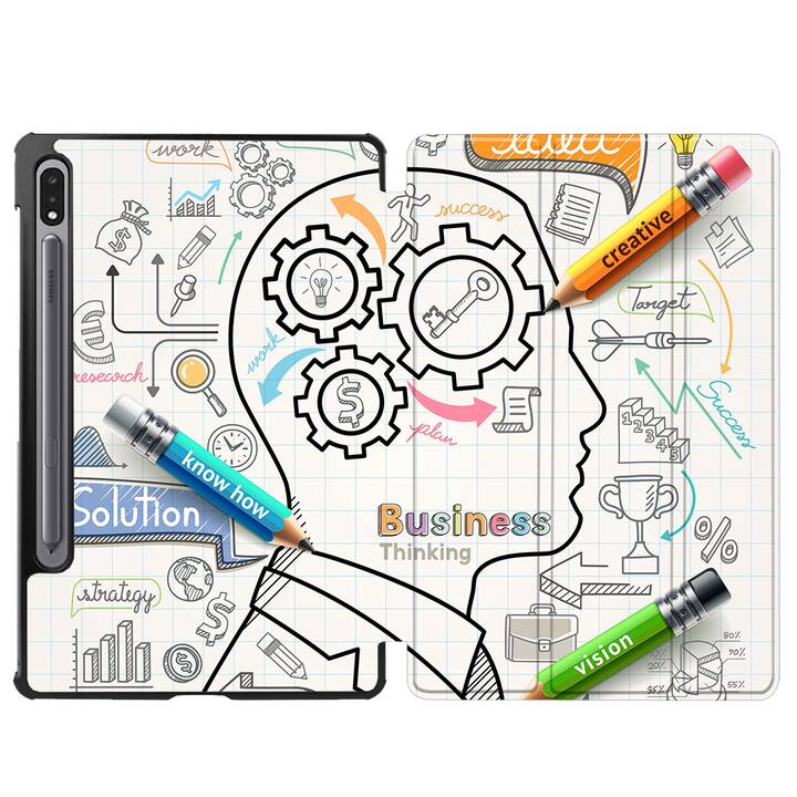 EG cover per Samsung Galaxy Tab S8+ 12.4" (2022) - bianco - brainstorming