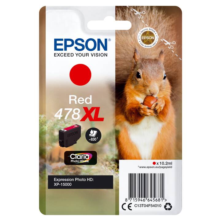 EPSON 478XL (Rosso, 1 pezzo)