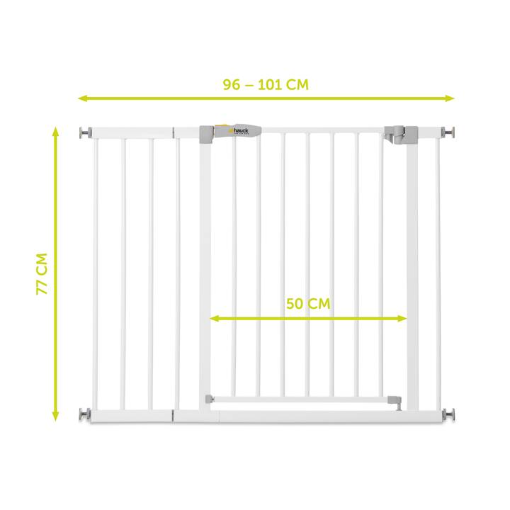 HAUCK Barrière de protection pour les portes Stop N Safe 2 + 21 cm (96 cm - 101 cm)