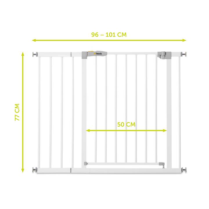 HAUCK Türschutzgitter Stop N Safe 2 + 21 cm (96 cm - 101 cm)