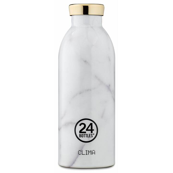 24BOTTLES Thermo Trinkflasche Clima Carrara (0.5 l, Grau, Weiss, Mehrfarbig)