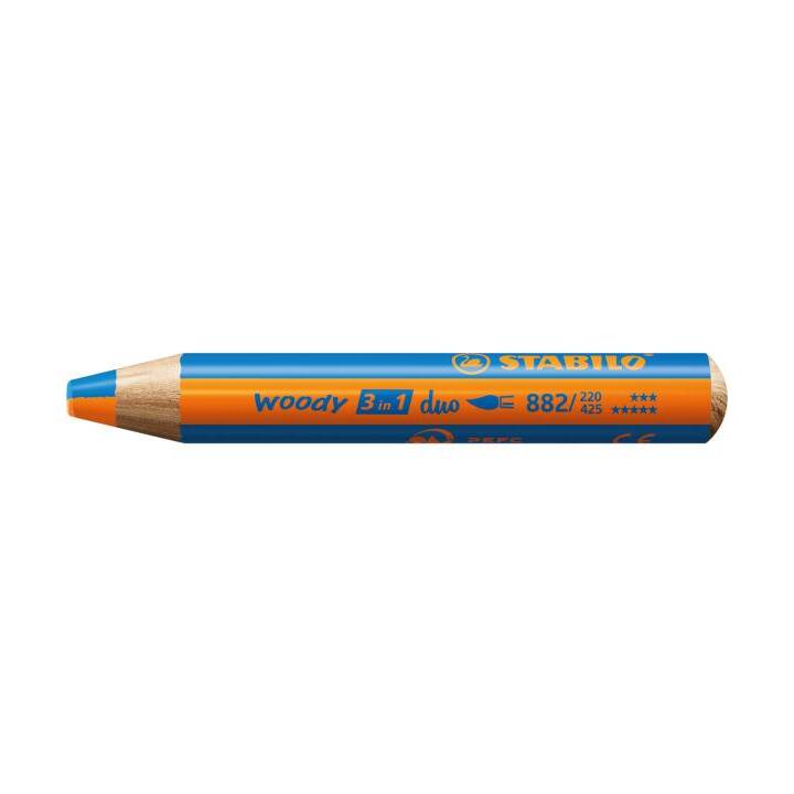 STABILO Crayons de couleur Woody 3 in 1 (Orange, Bleu, 5 pièce)