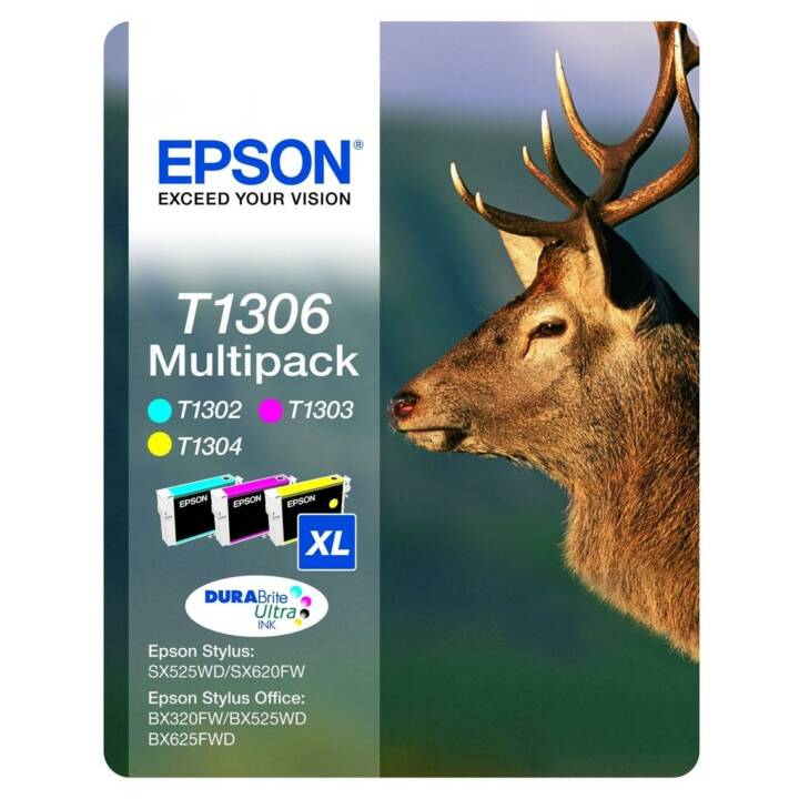 EPSON T1306 (Jaune, Magenta, Cyan, Multipack)