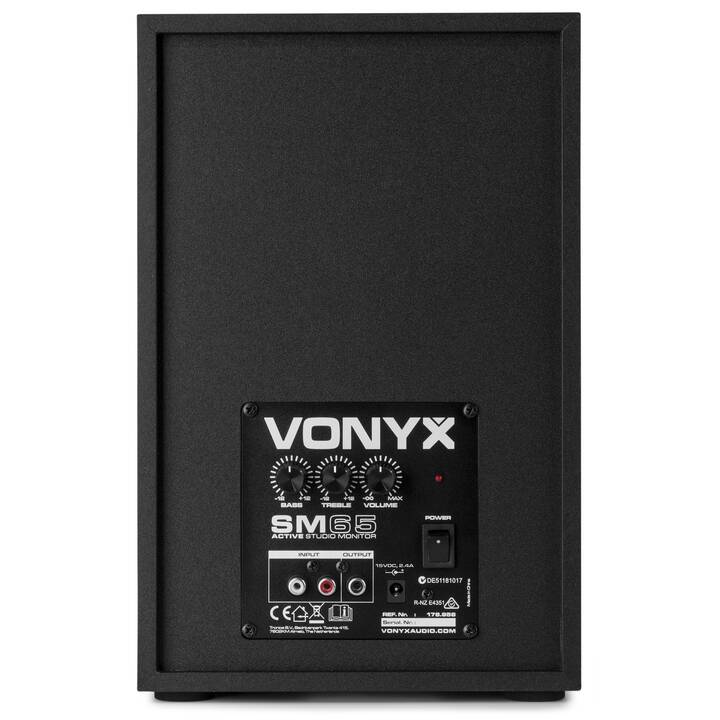 VONYX SM65 (180 W, Monitorlautsprecher, Schwarz)