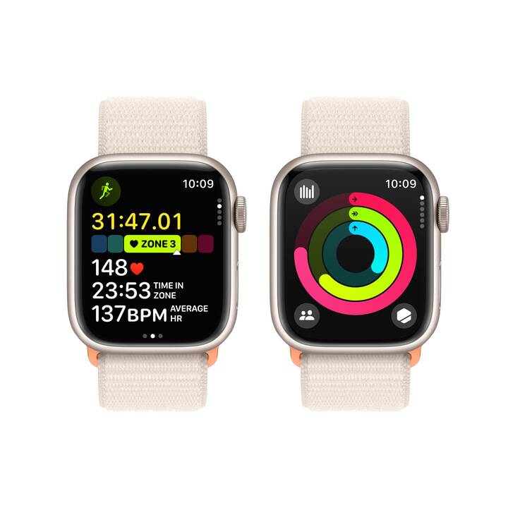 APPLE Watch Series 9 GPS + Cellular (41 mm, Alluminio, 4G)