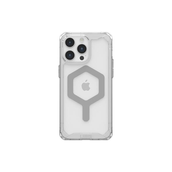 URBAN ARMOR GEAR Backcover (iPhone 15 Pro Max, Silber, Transparent, Weiss)