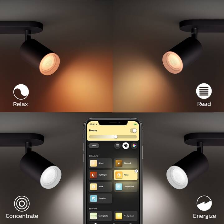 PHILIPS HUE Spot light Fugato White & Color Ambience 3x (LED, 19.5 W)