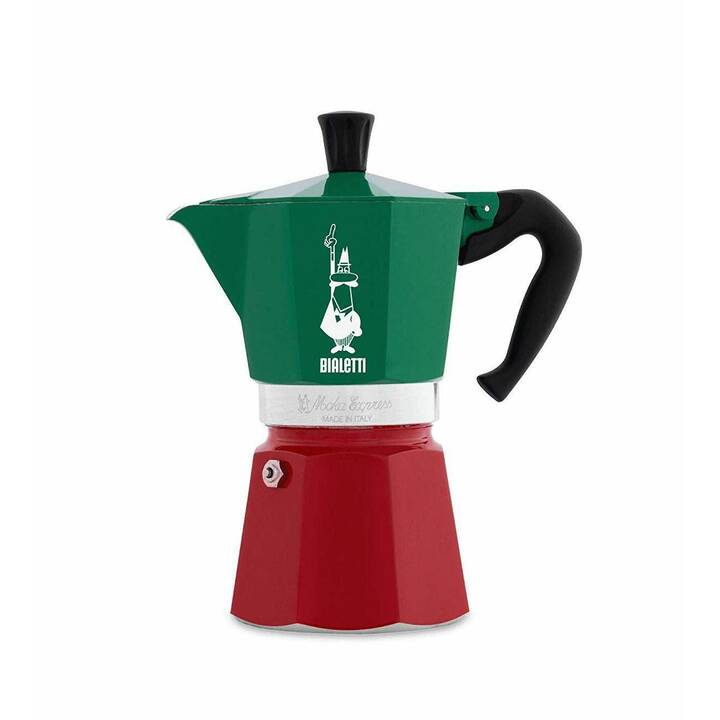 BIALETTI Italia Moka (6 Tasses, Vert, Rouge, Blanc)