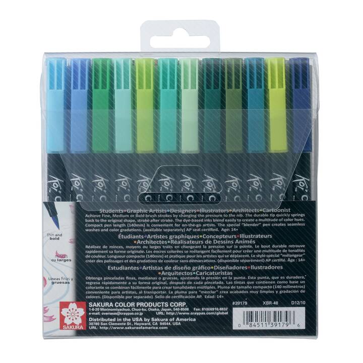 SAKURA Koi Crayon feutre (Multicolore, 48 pièce)