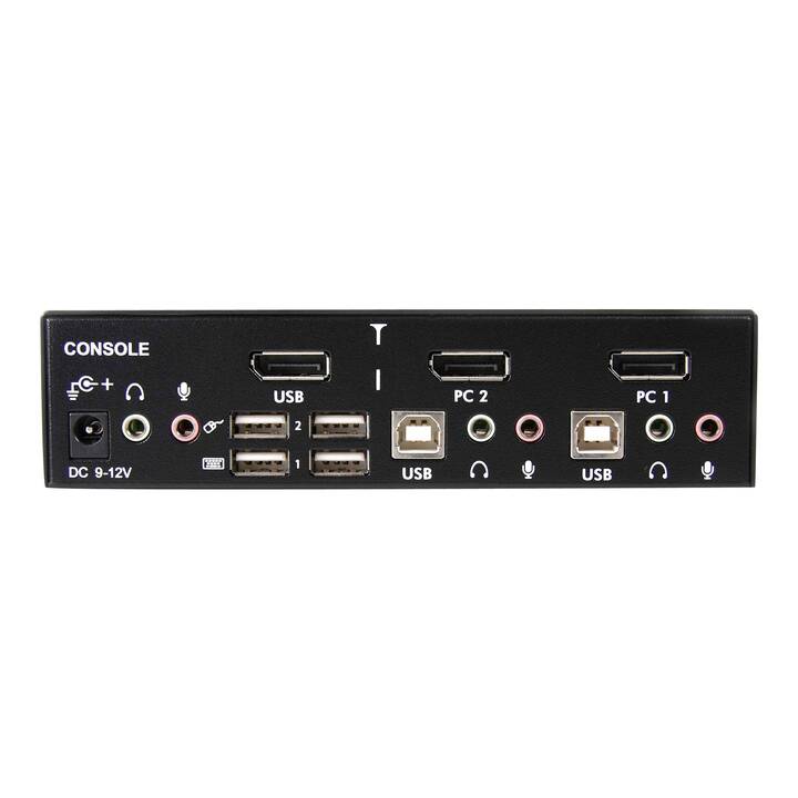 StarTech.com Commutateur KVM 2 Ports DisplayPort, USB et Audio - Switch KVM  - 2560x1600 - commutateur écran-clavier-souris/audio - 2 ports (SV231DPUA)