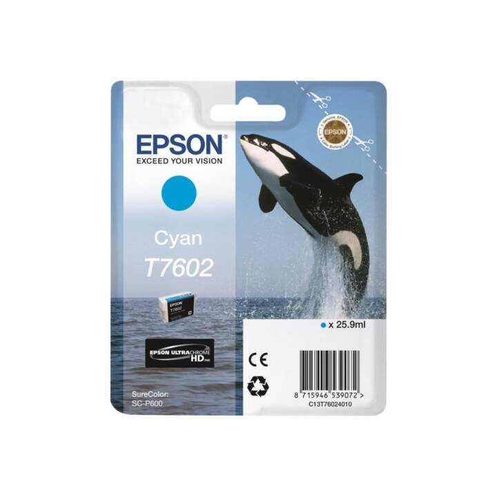 EPSON T7602 (Cyan, 1 Stück)