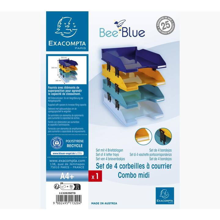 EXACOMPTA Corbeille courrier (A4, Multicolore)