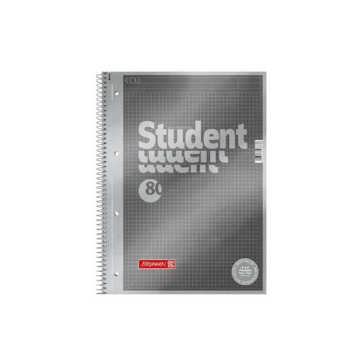 BRUNNEN Bloc-notes Premium Student (A4, Carreaux)