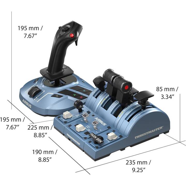 THRUSTMASTER TCA Captain Pack X Airbus Edition Flightstick (Hellblau, Schwarz)