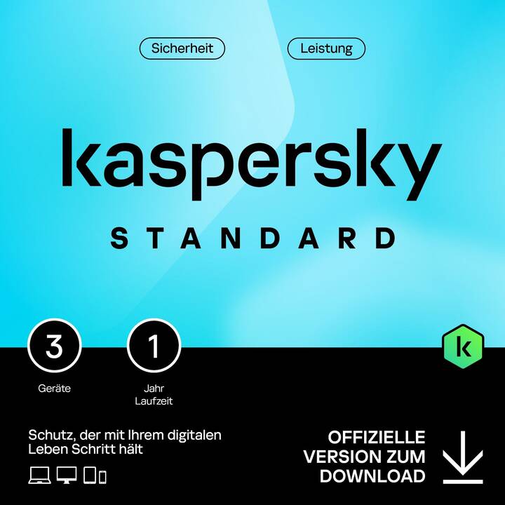 KASPERSKY LAB Standard (Abbonamento, 3x, 12 Mesi, Multilingue)