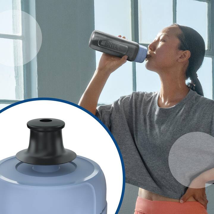 BRITA Bouteille d’eau filtrante Active (0.6 l, Bleu foncé)