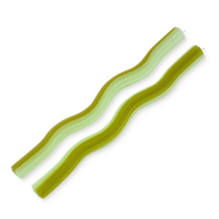 54°CELSIUS Motivkerze Wiggle (Grün, 2 Stück)