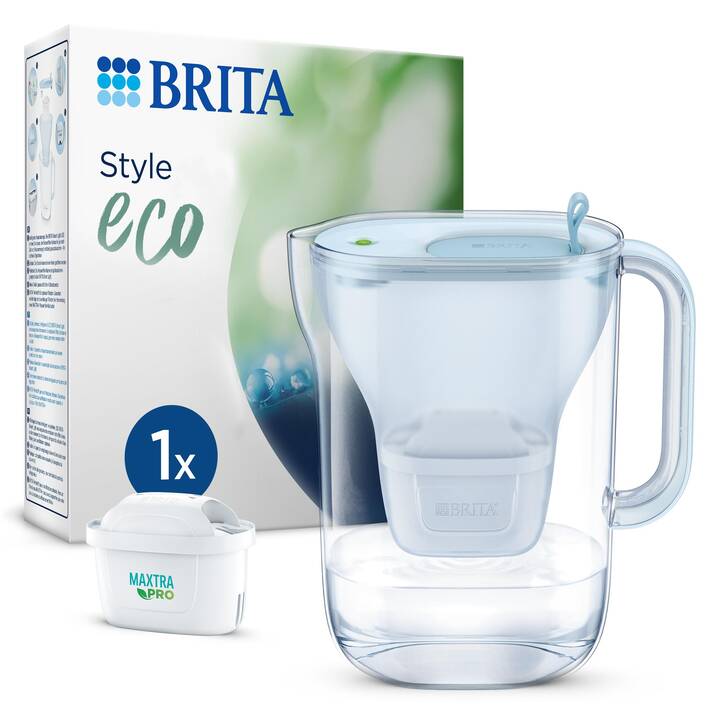 BRITA Filtro acqua da tavola Style eco (1.4 l, Blu chiaro, Blu)