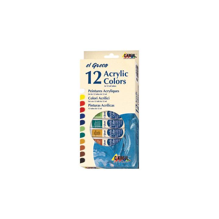 C. KREUL Acrylfarbe Set (12 x 12 ml, Mehrfarbig)