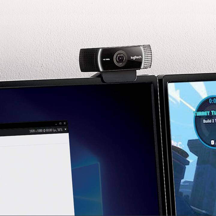 LOGITECH C922 Pro Webcam (1920 x 1080, 1280 x 720, Nero)