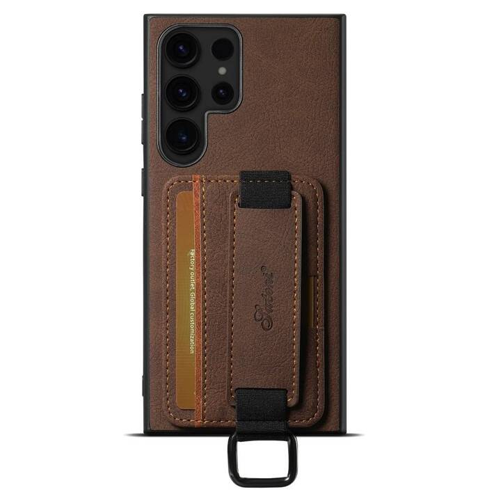 EG Backcover mit Kartenhalter (Galaxy S24 Ultra, Braun)