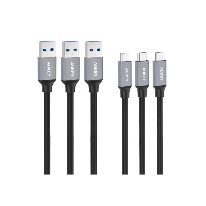 AUKEY CB-CMD1 3x Kabel (USB 3.0 Typ-A, USB 3.0 Typ-C, 1 m)