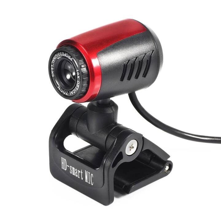 EG Videocamera web USB con microfono incorporato - Rossa