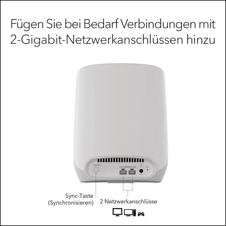 NETGEAR Orbi WiFi 6 Tri-Band Mesh Add-On AX5400 RBS760 WLAN-Mesh System