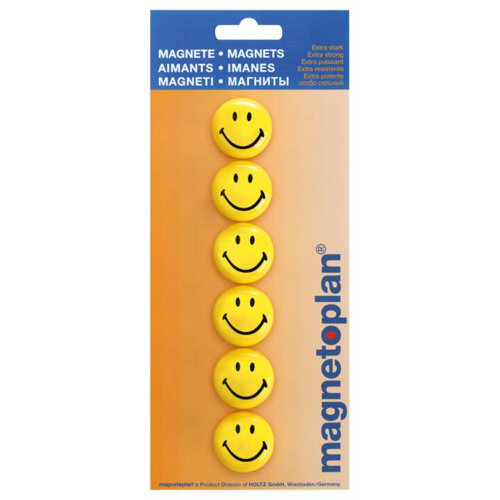 MAGNETOPLAN Smiley Magnet (6 Stück)