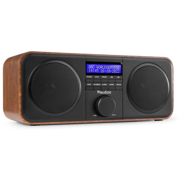 AUDIZIO Novara Digitalradio (Schwarz, Dunkelbraun)