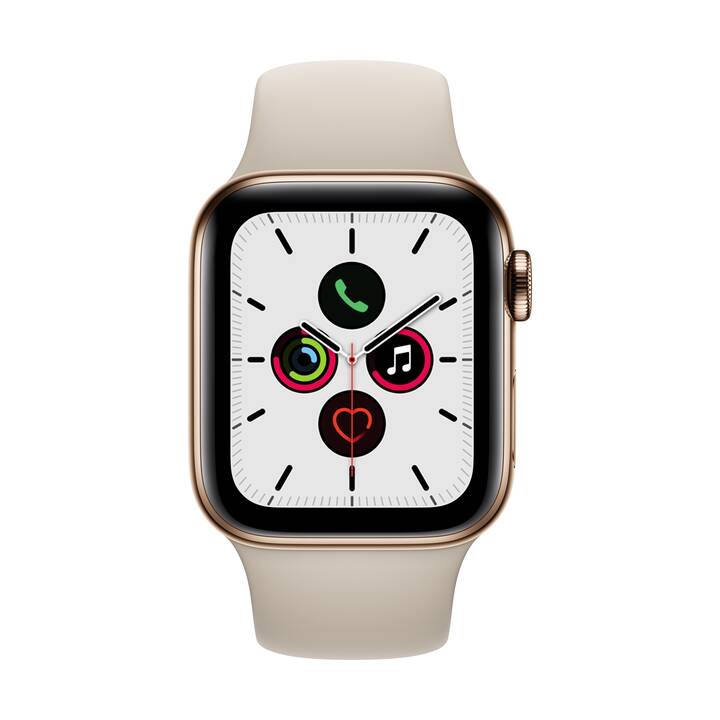 APPLE Watch Series 5 GPS + LTE Gold/Stein (40 mm, Edelstahl, Silikon) -  Interdiscount