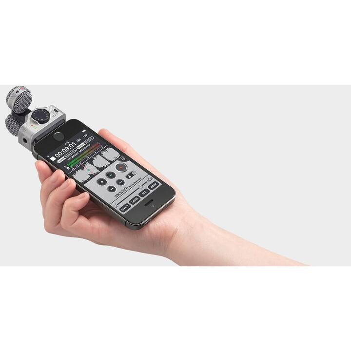 ZOOM IQ7 Microfono per dispositivi mobili (Argento)