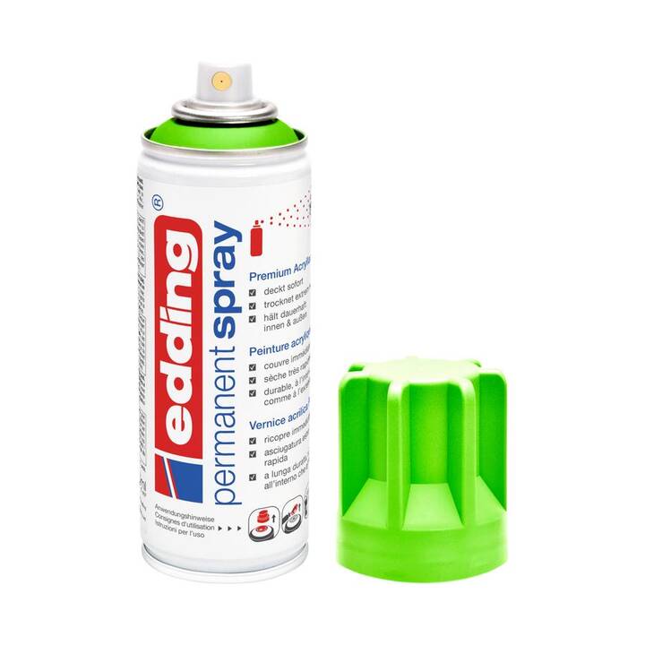 EDDING Spray colore 5200 (200 ml, Verde fluo, Verde, Bianco)
