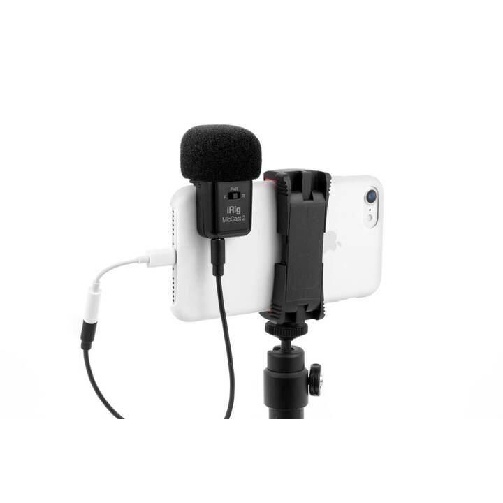 IK MULTIMEDIA iRig Mic Cast 2 Microphone pour appareils mobiles (Argent, Black)