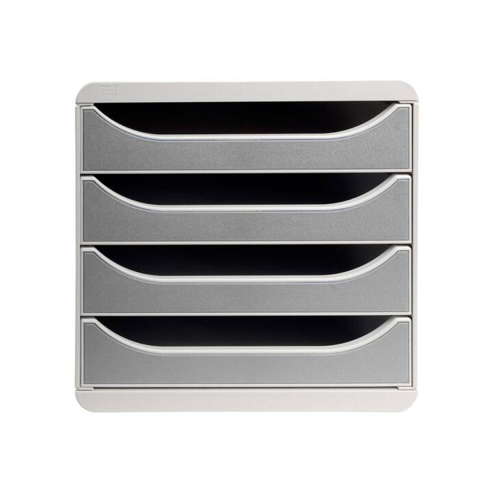 EXACOMPTA Büroschubladenbox (A4, 347.0 mm  x 278.0 mm  x 267.0 mm, Grau)