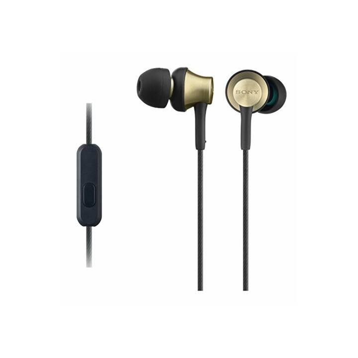 SONY MDR-EX650AP (In-Ear, Schwarz, Gold)