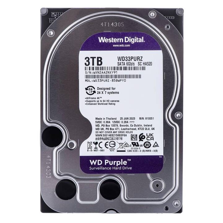 WD Purple WD33PURZ (SATA-III, 3000 GB)