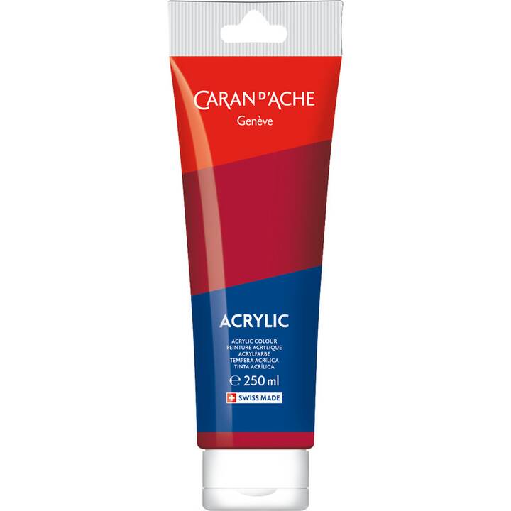CARAN D'ACHE Couleur acrylique (250 ml, Rouge)