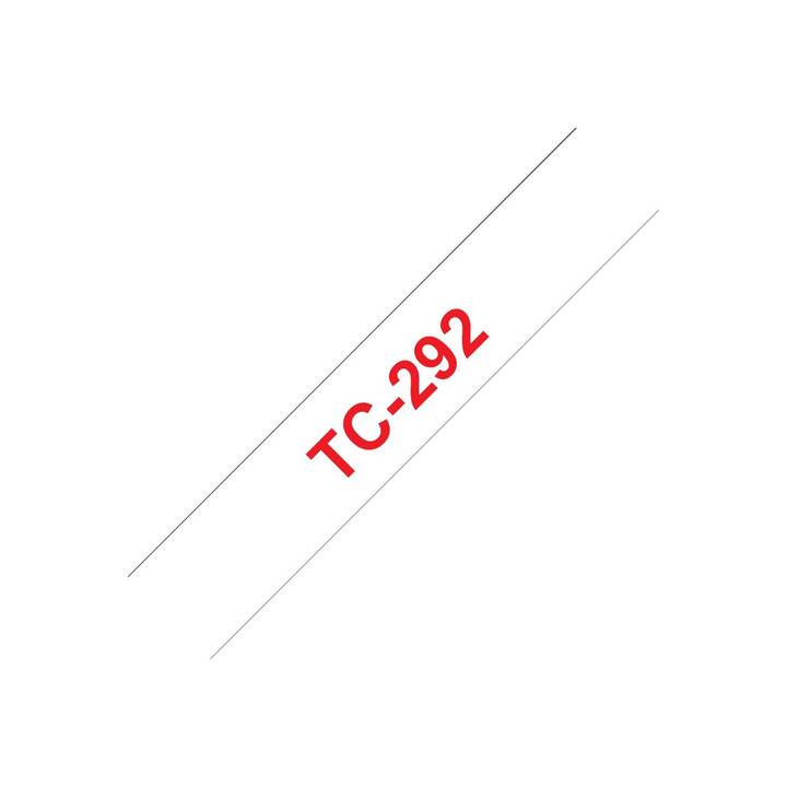 BROTHER TC292 Schriftband (Rot / Weiss, 9 mm)