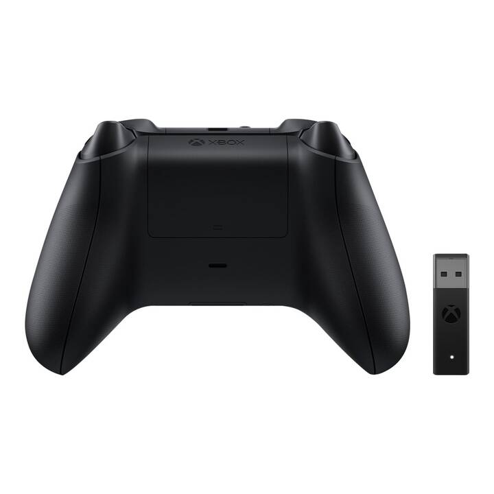 MICROSOFT Wireless Controller Carbon Black + Wireless Adapter Manette (Carbone)
