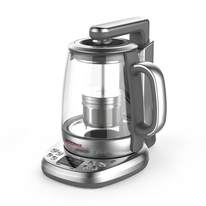 GASTROBACK Design Tee Automat Advanced Plus (1.5 l, Verre, Acier inox, Argent)