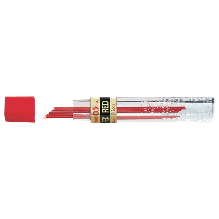 PENTEL Mine per penna a fibra PPR-5X (Rosso, 12 pezzo)