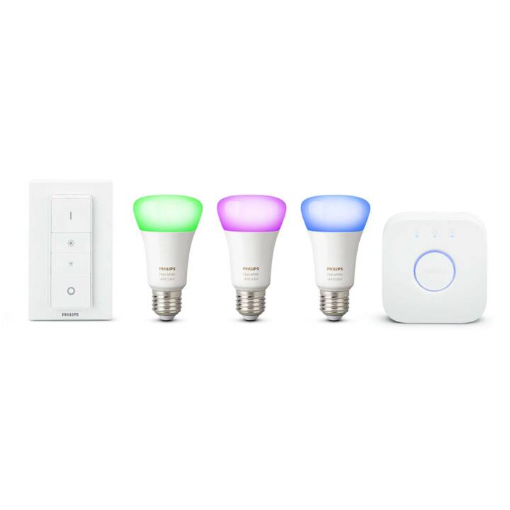 PHILIPS HUE Lampadina LED Starterset White & Color (E27, ZigBee, 9.5 W)