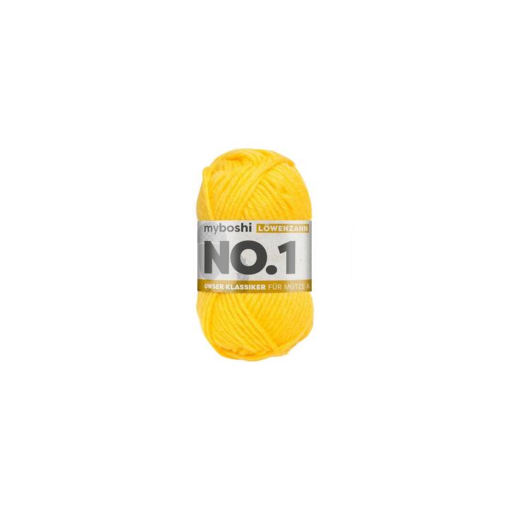 MYBOSHI Wolle Nr.1 (50 g, Gelb, Senfgelb)