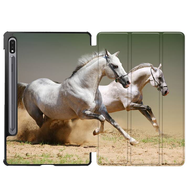 EG cover per Samsung Galaxy Tab S8+ 12.4" (2022) - bianco - cavallo