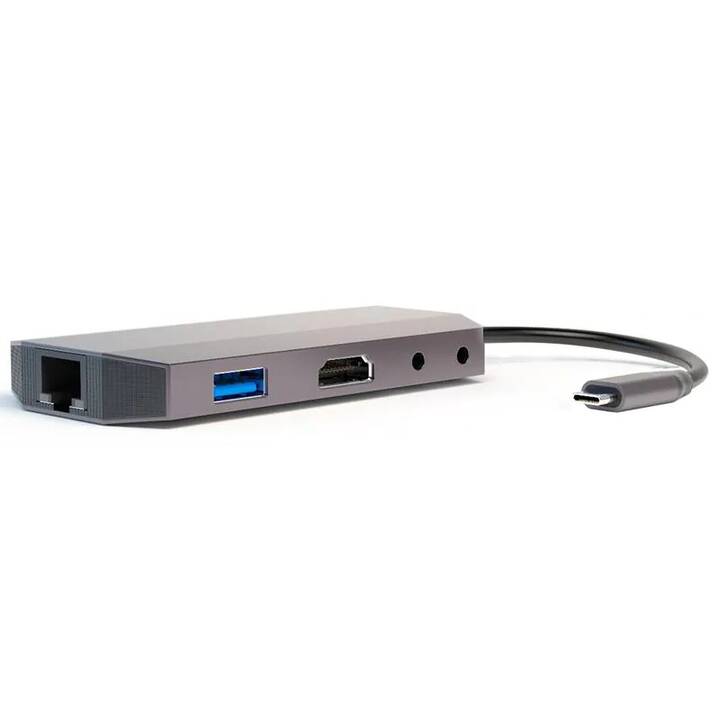 4SMARTS Stations d'accueil 9in1 Hub (HDMI, 2 x USB 3.0 de type A, USB 2.0 de type C, RJ-45 (LAN))