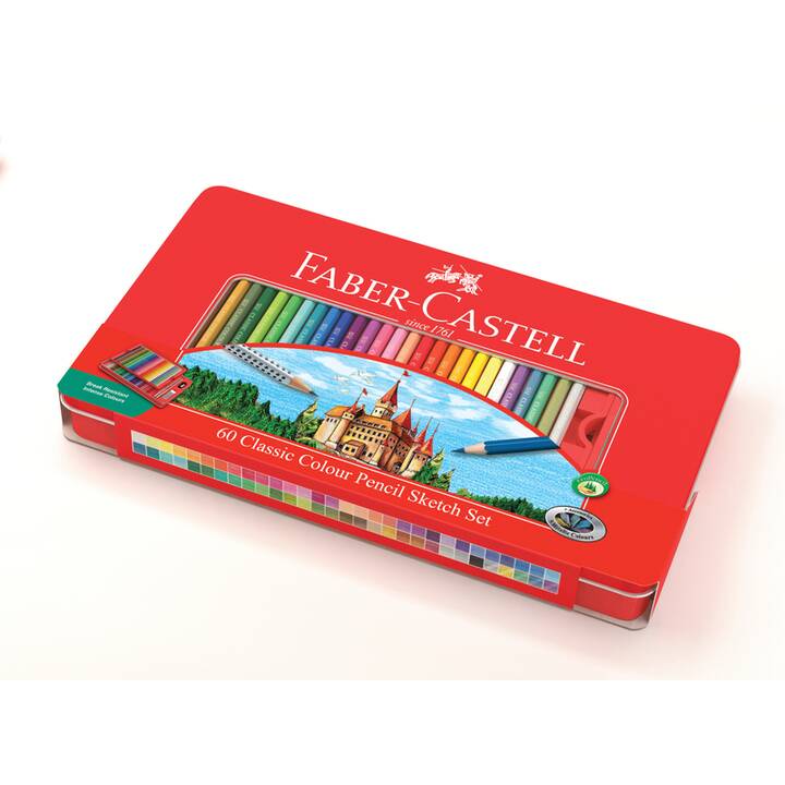 FABER-CASTELL Crayons de couleur Classic Colour (60 pièce)